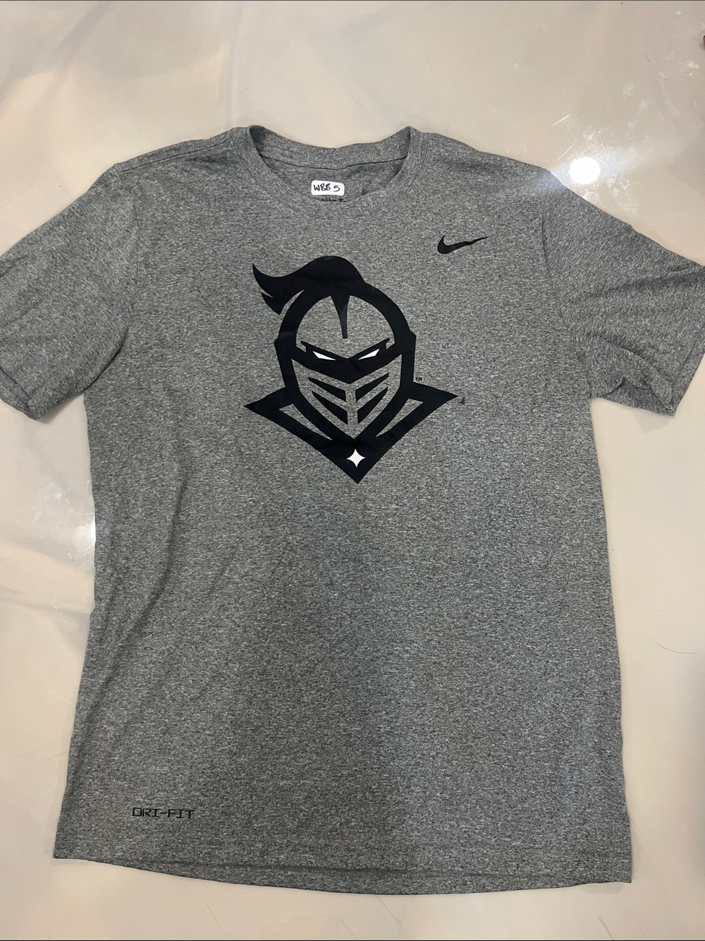 Nike - DRI-FIT Gray Short Sleeve Tee with Black Knight Logo- UCF